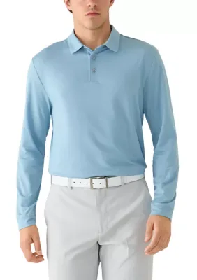 Long Sleeve Twill Polo Shirt
