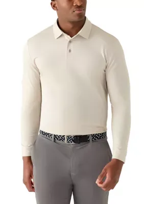 Long Sleeve Twill Polo Shirt