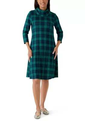 3/4 Sleeve Hacci Cowl Neck Dress by Kim Rogers