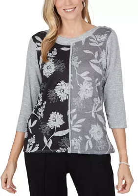 Weekend Warrior Positive Negative Top by Alfred Dunner
