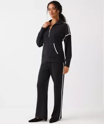 Edge Stitch Drawstring Sweatpants by Karen Kane