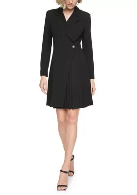Long Sleeve Suit Jacket Dress by DKNY
