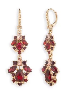 Crystal Double Drop Earrings