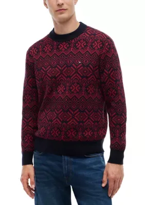 AOP Fairisle Crewneck Sweater by Tommy Hilfiger