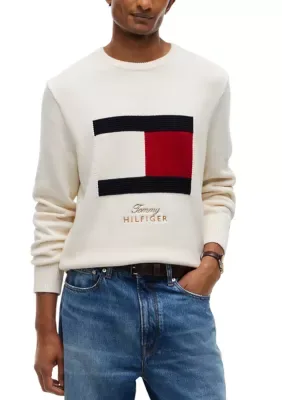 Gifting Flag Crewneck Sweater by Tommy Hilfiger