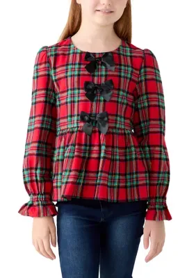 Plaid Bow Top by Crown & Ivy