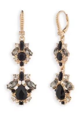 Crystal Double Drop Earrings