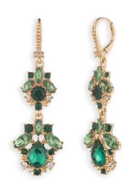 Crystal Double Drop Earrings