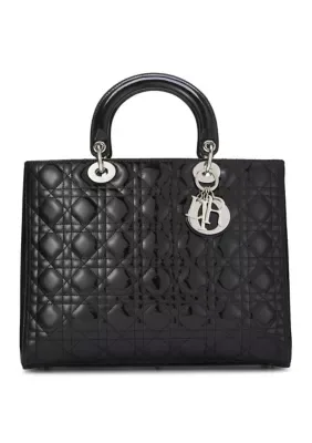 Christian Dior Patent Cannage Large Lady Dior by What Goes Around Comes Around
