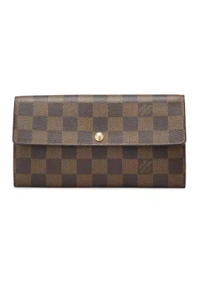 Louis Vuitton Damier Ebene Sarah Wallet by What Goes Around Comes Around