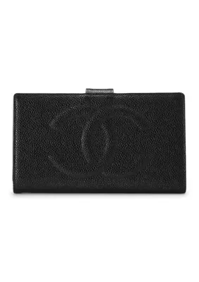 Chanel Caviar Timeless CC Long Wallet by What Goes Around Comes Around