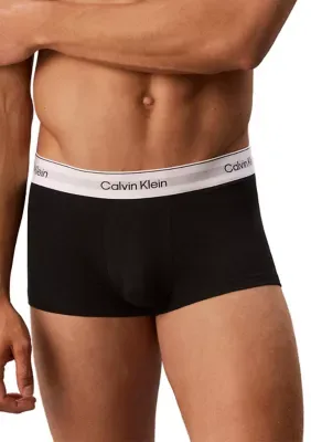 Icon Cotton Stretch 3-Pack Low Rise Trunks by Calvin Klein