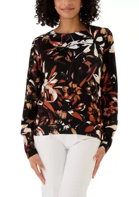 Printed Sweater by Nicole Miller