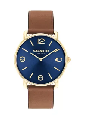Elliot Leather Strap Watch by Coach