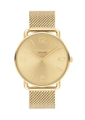 Elliot Mesh Gold-Tone Stainless Steel Bracelet Watch by Coach