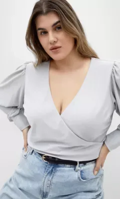 Glowing Lurex Top by City Chic