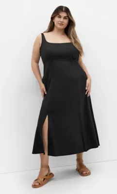 Elly Split Hem Dress by City Chic
