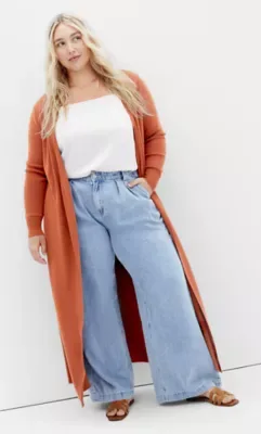 Goldie Longline Cardigan by City Chic