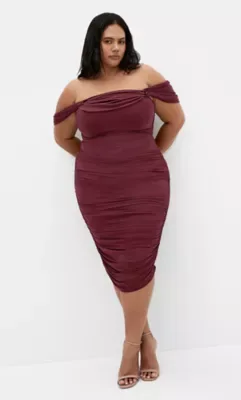 Jazmin Ruched Dress by City Chic