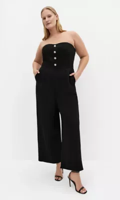 Alexi Strapless Jumpsuit by City Chic