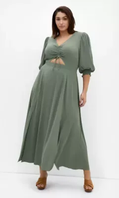 Jolene V Neck Maxi Dress by City Chic