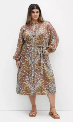 Mysteria Print Dress by City Chic