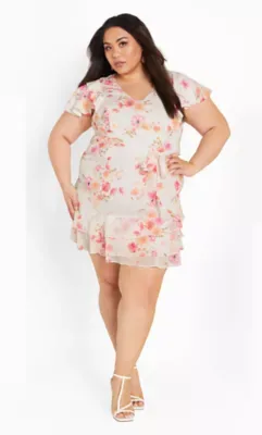 Romantic Print Dress by City Chic