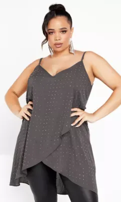 Hi Lo Shine Cami by City Chic