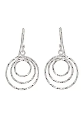Sterling Silver Open Ribbon Drop Fish Hook Earrings by Belk Sterling Silver