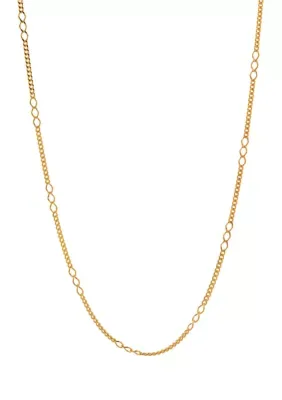 Gauge Fine Curb Chain with Link Stations, 18 In