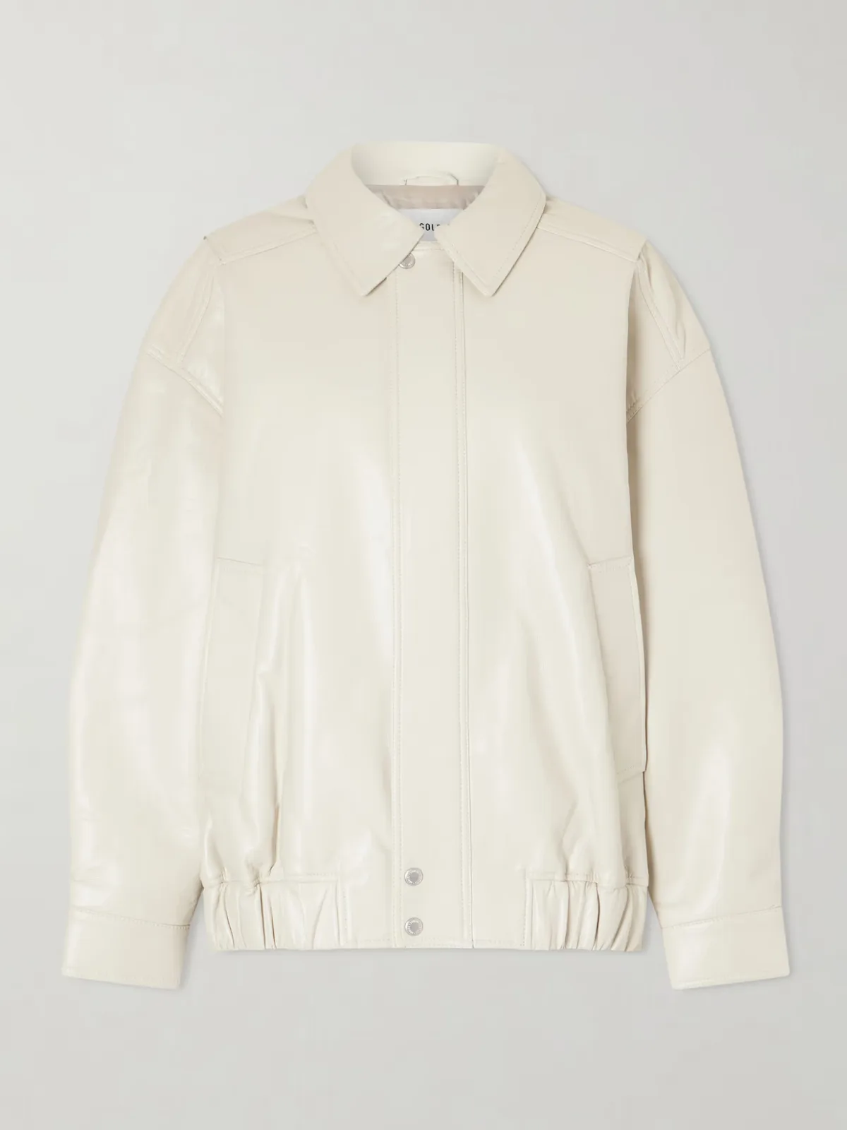 - Aston Recycled Leather-blend Bomber Jacket - by AGOLDE