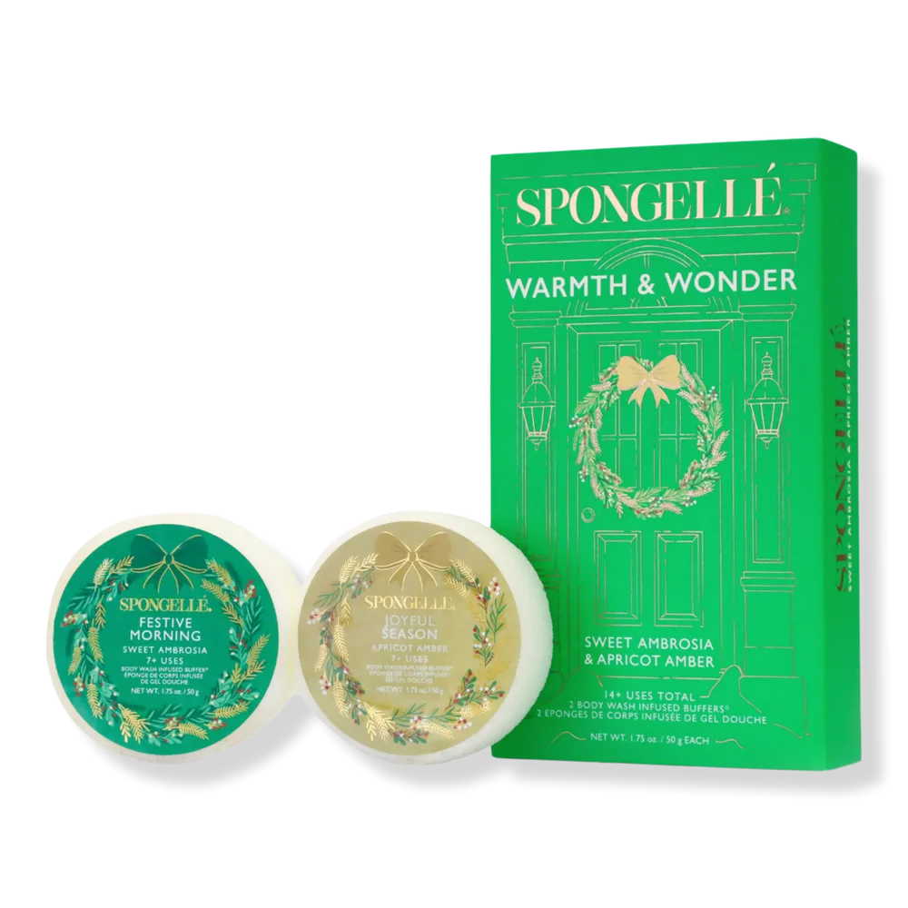 Warmth & Wonder Body Wash Infused Buffers Gift Set by Spongelle