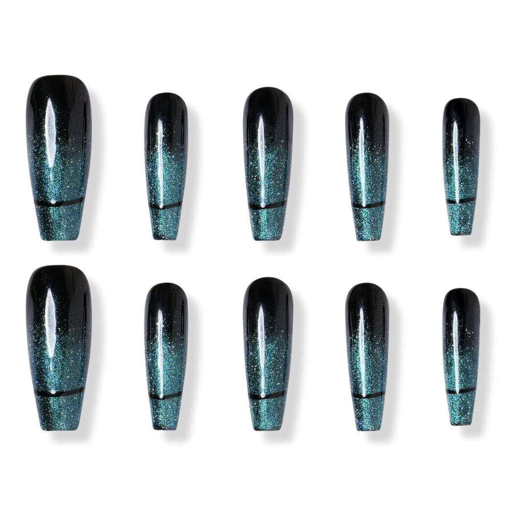 Oceanic Aura Long Coffin Press-On Nails by 3h Nails