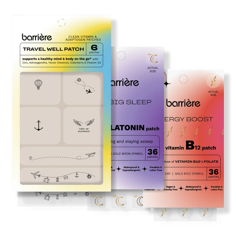 Jet Set 3-Pack Bundle: B12, Melatonin, and Travel Well by Barriere