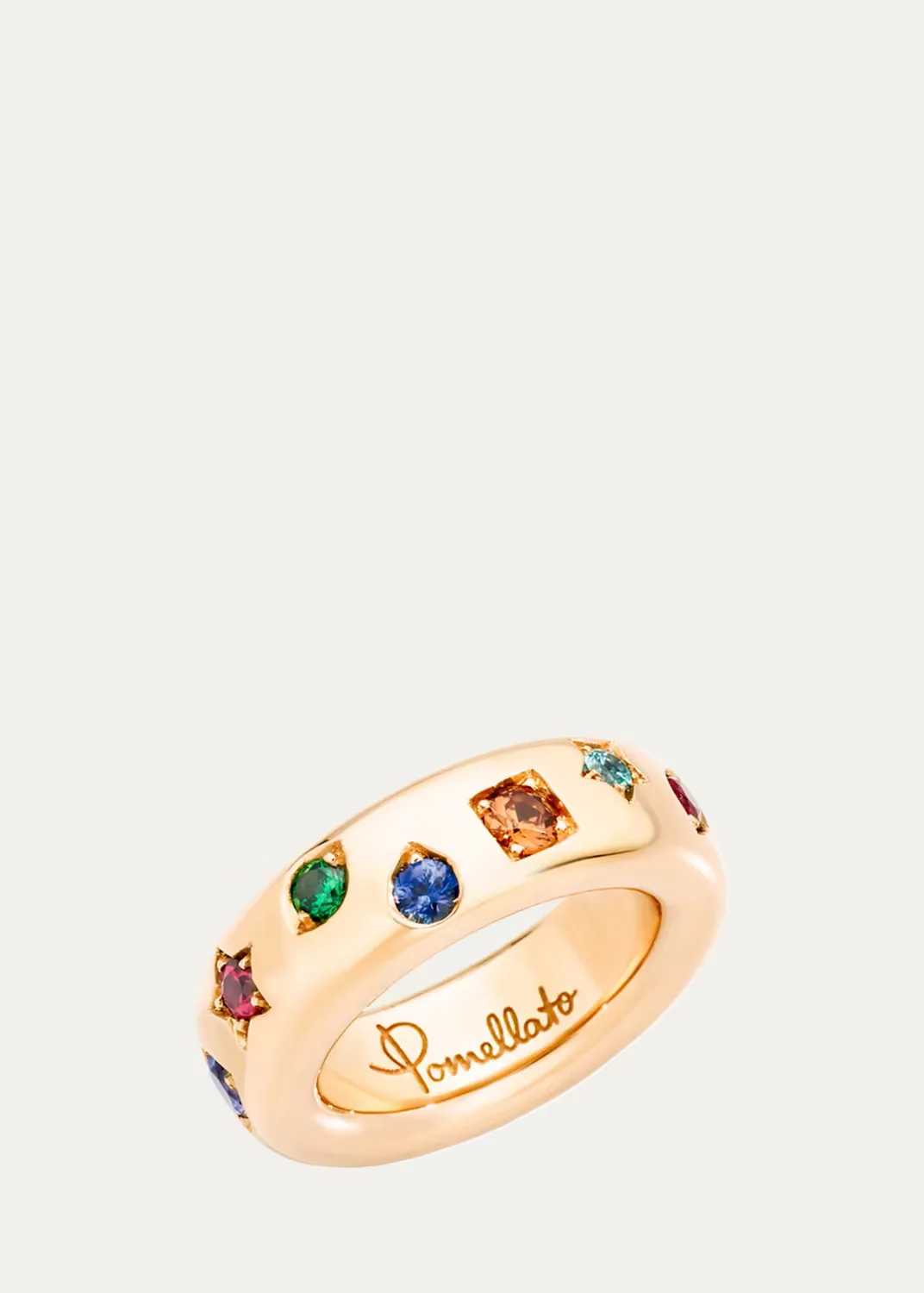 Iconica Color Slim 18K Rose Gold Multi-Stone Ring by Pomellato