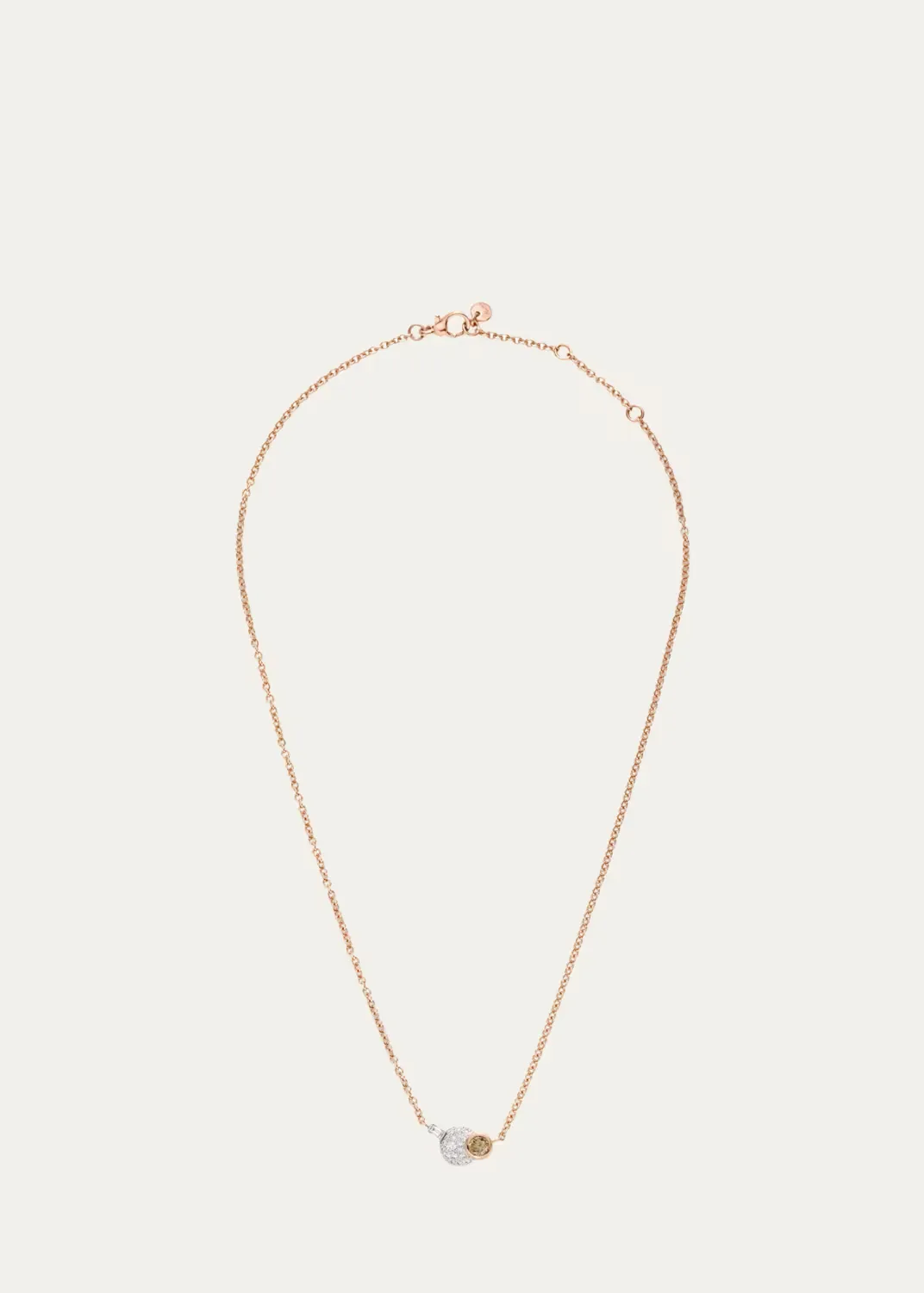 Sabbia 18K Brown and White Diamond Pendant Necklace by Pomellato