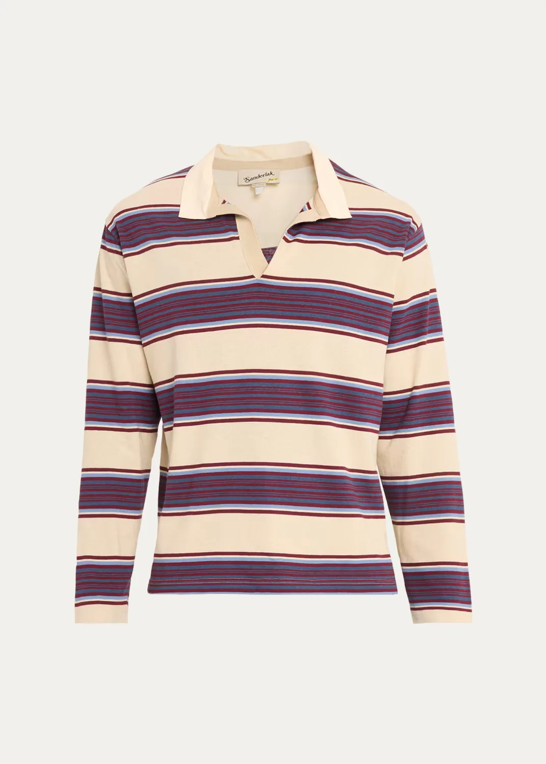 Relaxed Stripe Rugby Polo Shirt by Sanderlak
