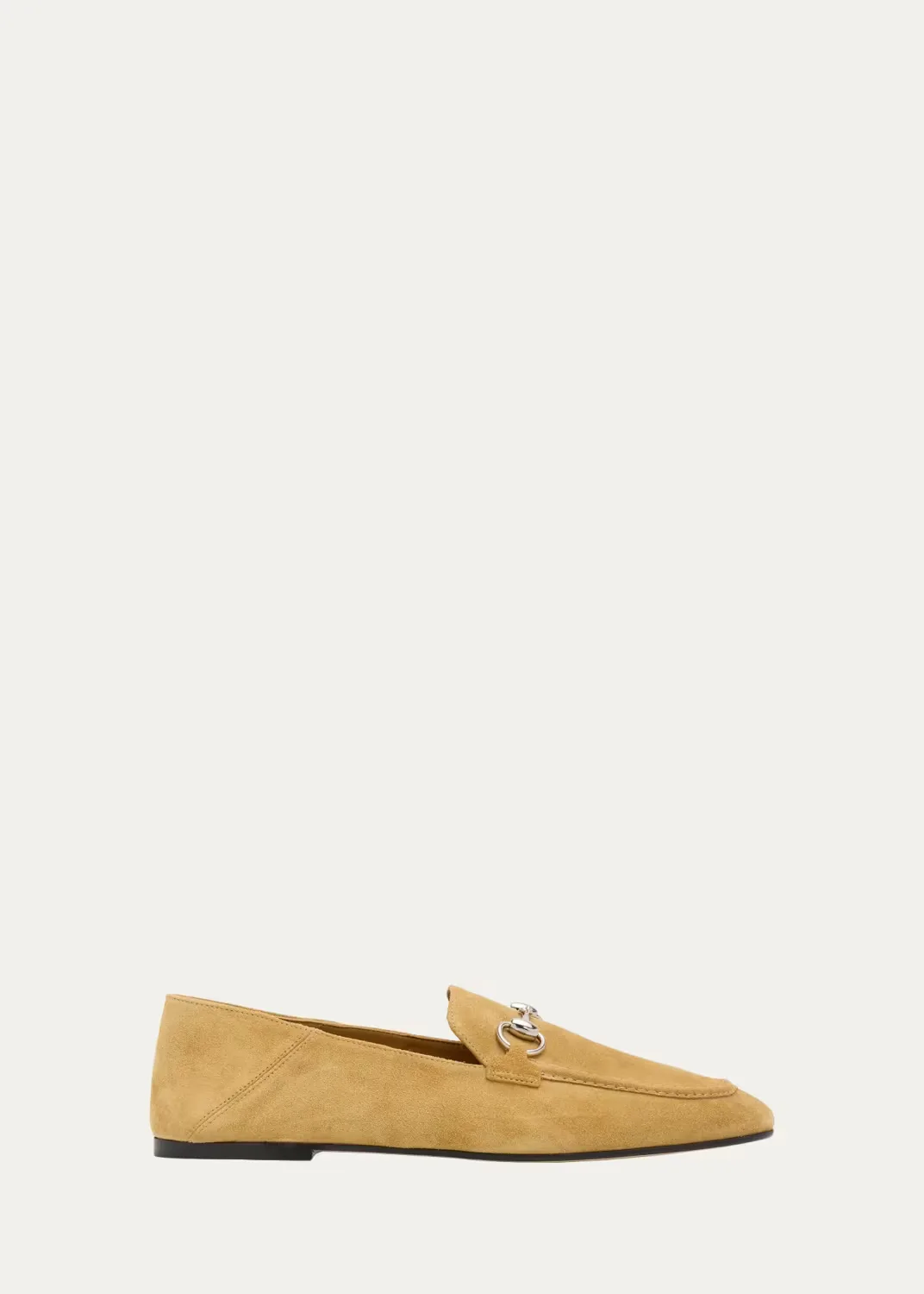 Jordaan Soft Suede Loafers with Horsebit by Gucci