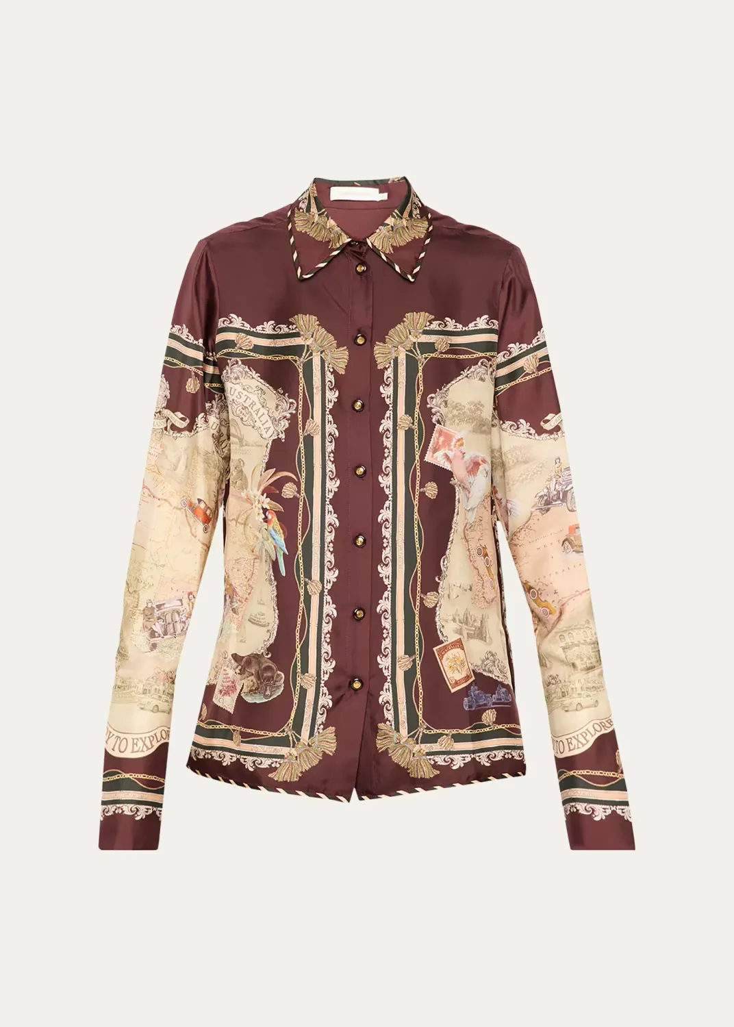 Valiant Silk Twill Shirt by Zimmermann