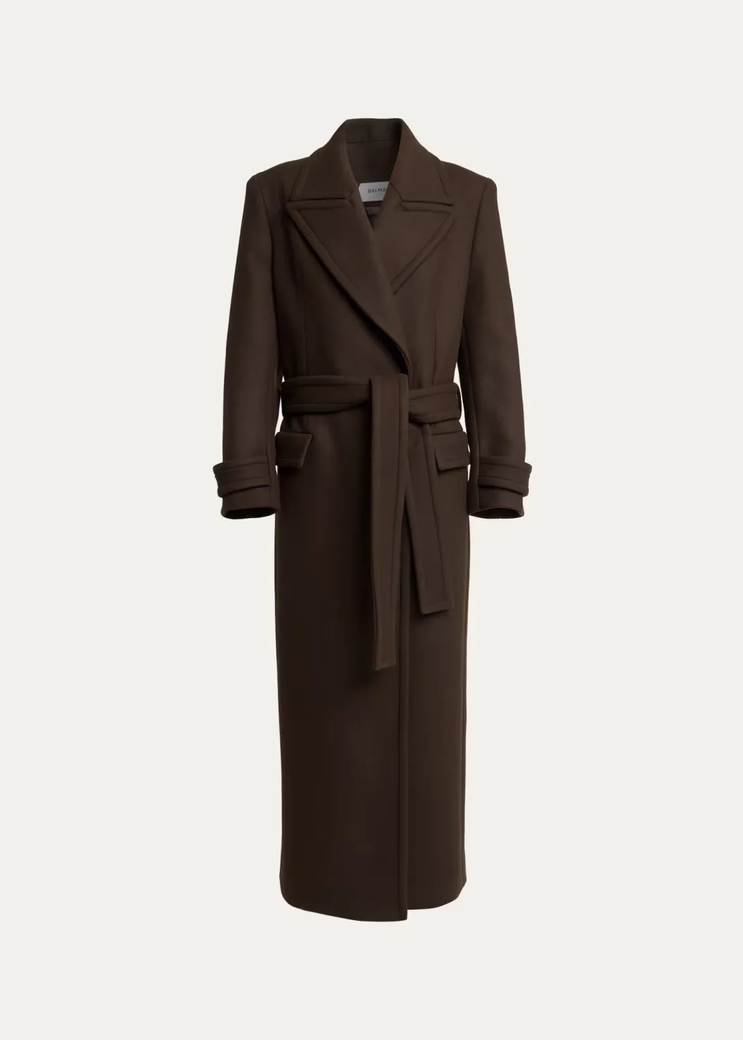 Belted Wool Oversized Long Coat