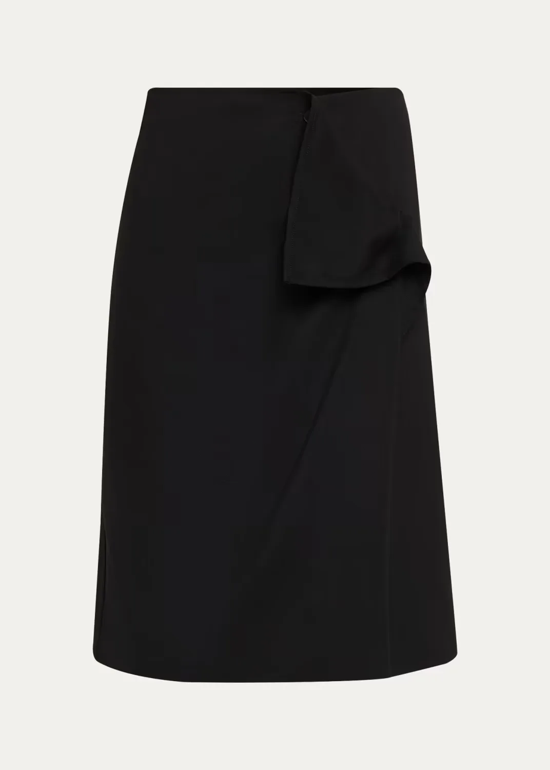 Dog-Ear Wrap Knee-Length Skirt by 6397