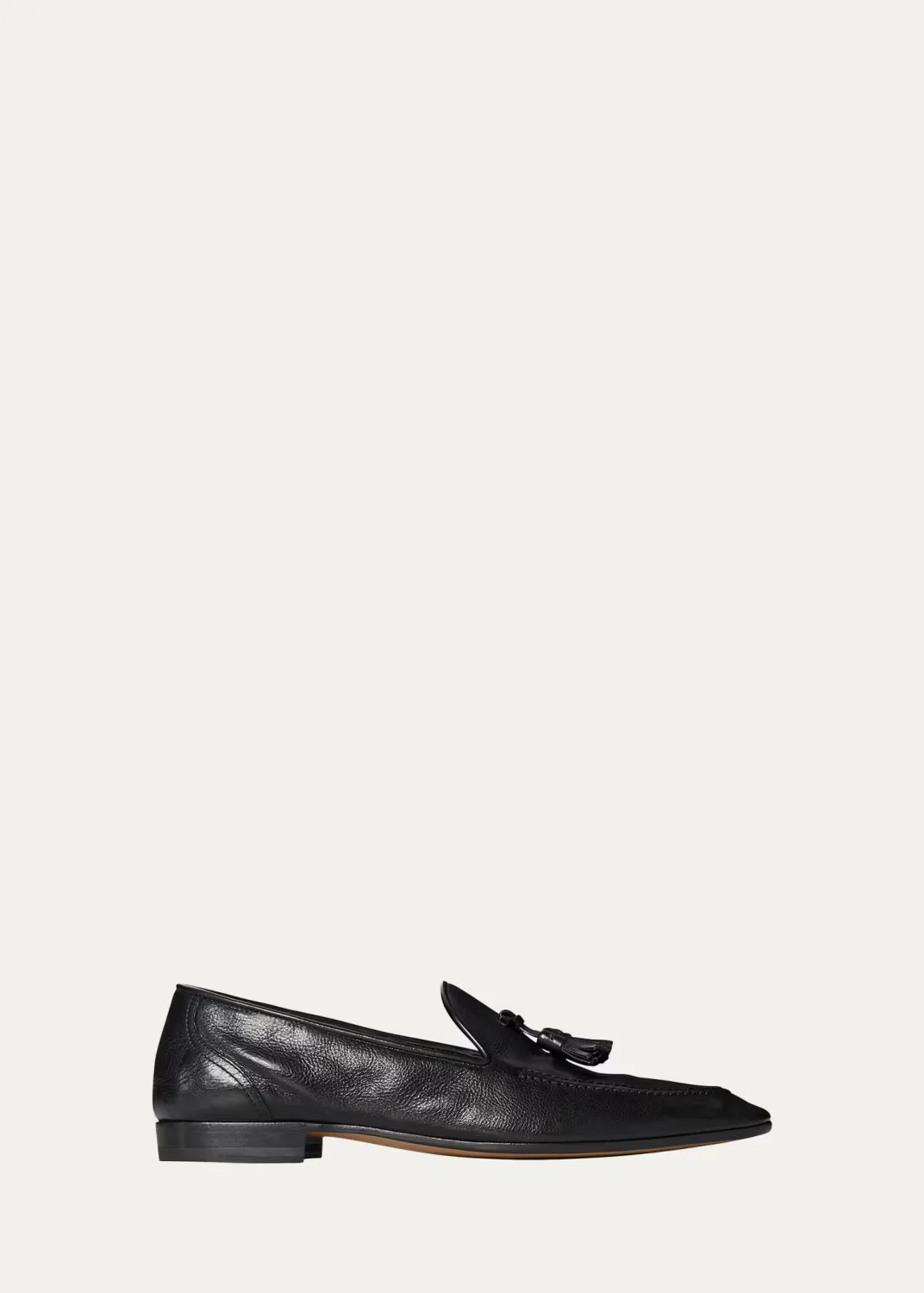 Caden Grained Leather Tassel Loafers