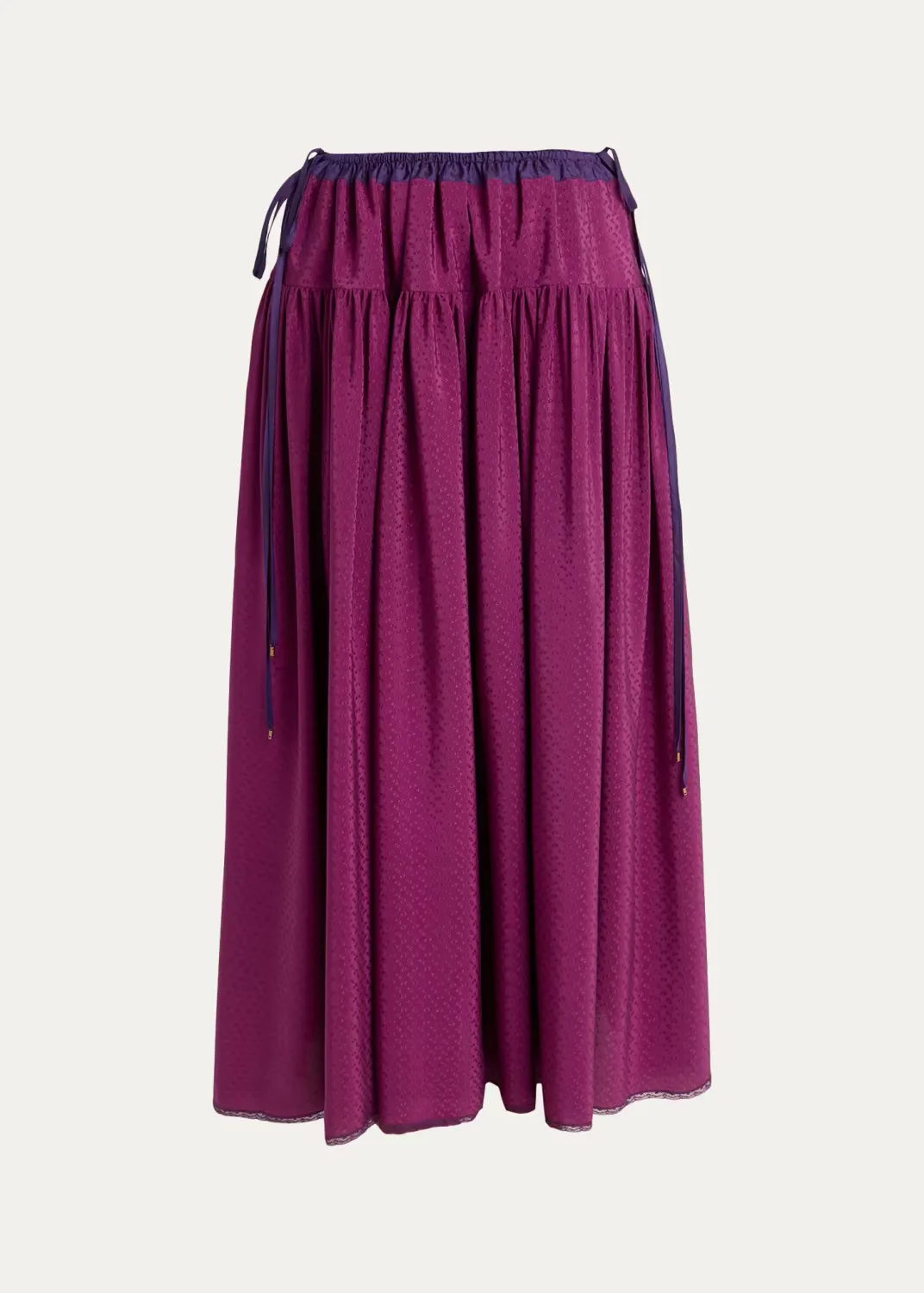 Textured Pleated Midi Skirt by Chloé