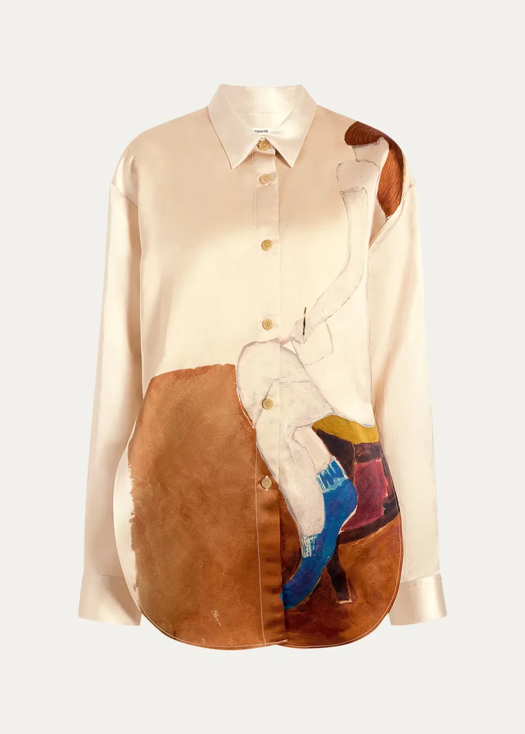 Goya Artwork Satin Top by Khaite