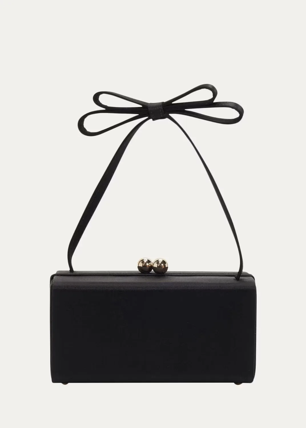 Mini Bow-Embellished Satin Top-Handle Bag by Carolina Herrera
