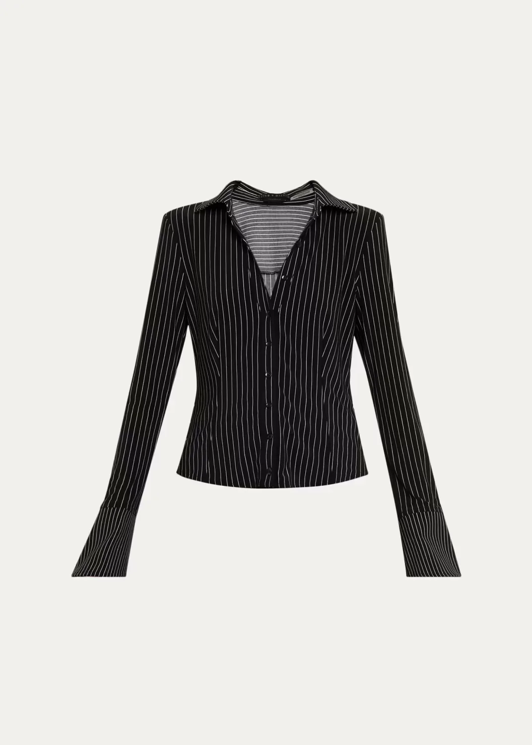 Freya Fitted Button-Front Shirt by Alice + Olivia