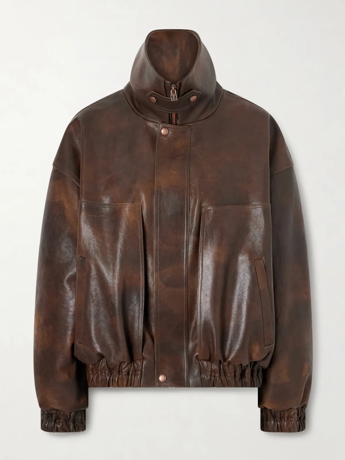 - Oversized Leather Jacket -
