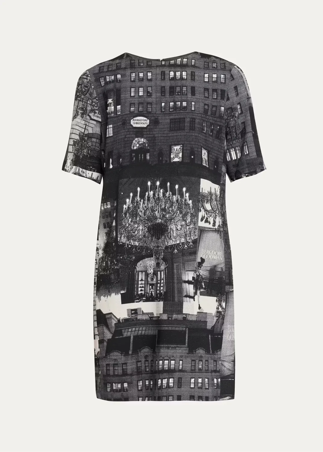 125th Printed Short Sleeve Mini Shift Dress by Libertine