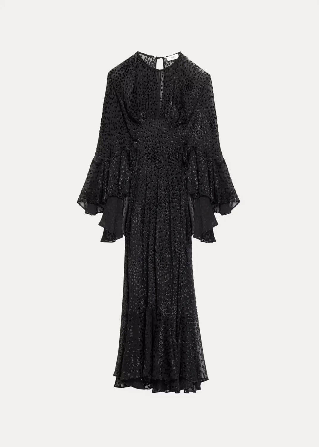 Uma Flock Dot-Printed Ruffled Maxi Dress by A.L.C.