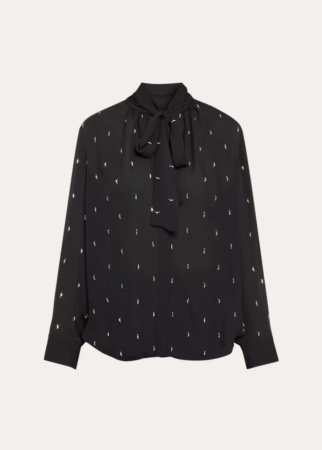 Vivi Embellished Tie-Neck Blouse by A.L.C.